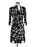 Donna Morgan Graphic Black Casual Dress Size 6 - photo 2
