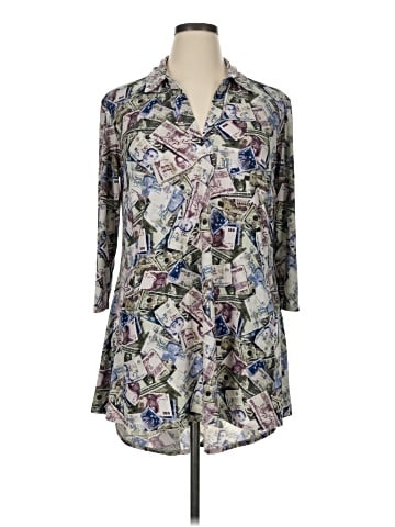 Attitudes by Renee 3/4 Sleeve Blouse (view 1)