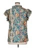 Emery Rose Paisley Teal Short Sleeve Blouse Size 1X - photo 2