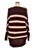 American Eagle Outfitters Stripes Burgundy Pullover Sweater Size XXL - photo 2