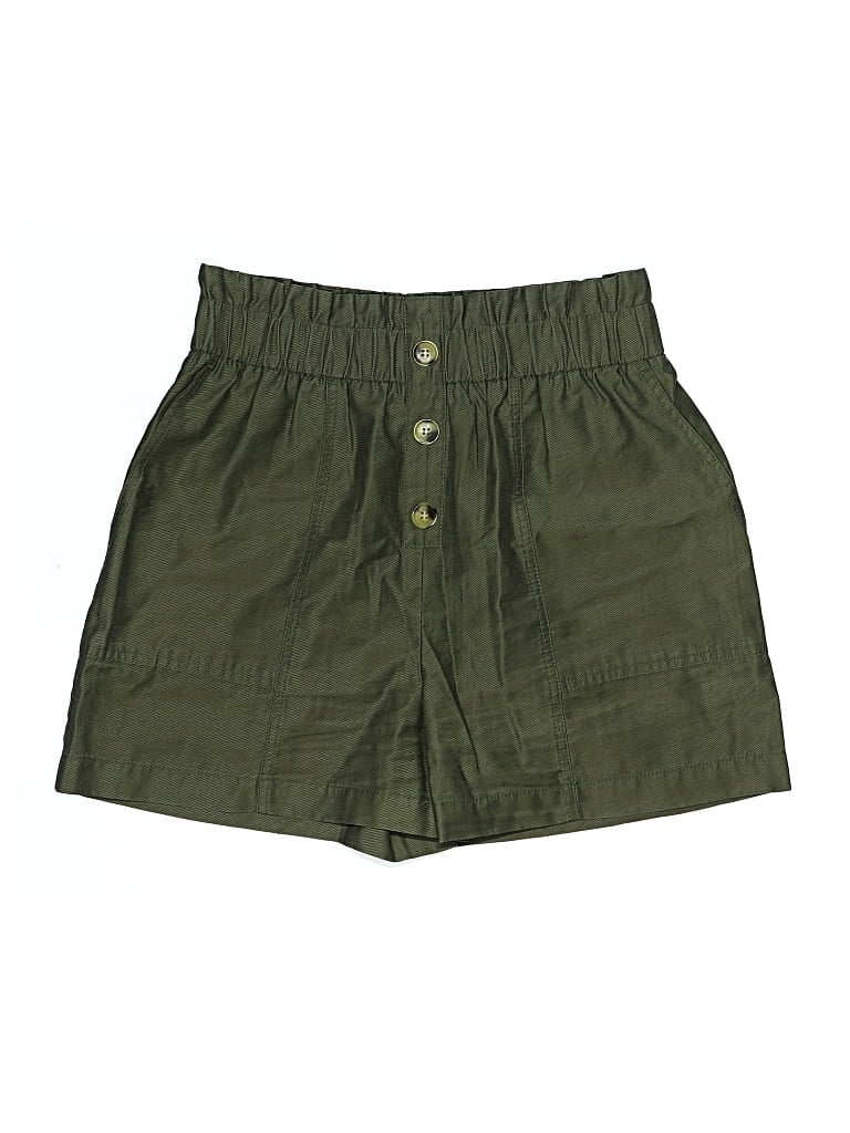 Pre-owned Zara Khaki Shorts In Green