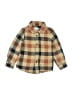 Cat & Jack 100% Cotton Plaid Tan Long Sleeve Button-Down Shirt Size 3T - photo 1