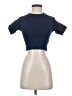Alala Blue Short Sleeve Turtleneck Size S - photo 1