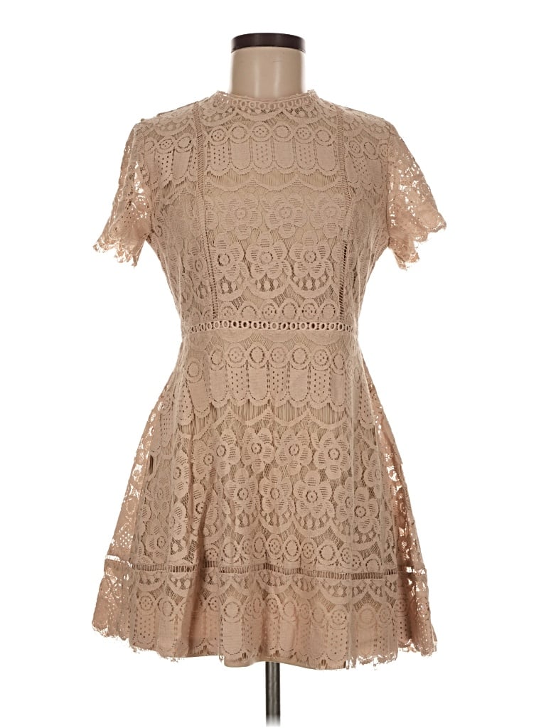 Pre-owned Altar'd State Cocktail Dress In Tan