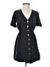 Zara Solid Black Casual Dress Size XS - photo 1
