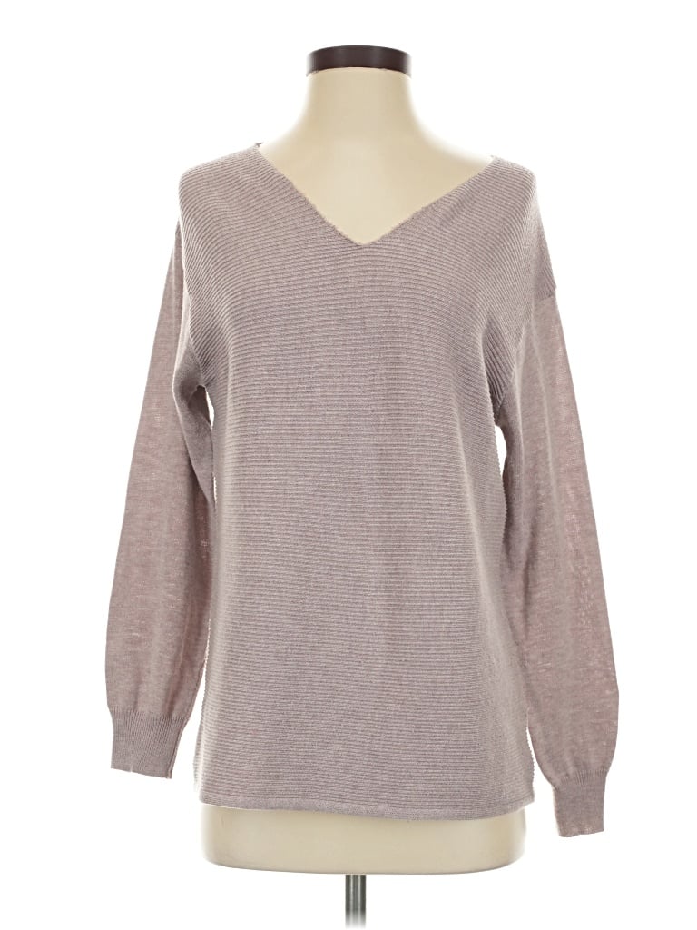 Pre-owned Ella Moss 3/4 Sleeve T-shirt In Gray