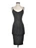 Mind Code 100% Polyester Stripes Blue Cocktail Dress Size S - photo 1
