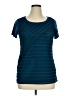 AB Studio Teal Short Sleeve Top Size XL - photo 1