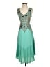 Maeve 100% Polyester Paisley Teal Cocktail Dress Size 0 Petite - photo 1