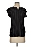 Papermoon 100% Polyester Polka Dots Black Short Sleeve Blouse Size XS - photo 1