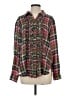 Pilcro Plaid Green Long Sleeve Blouse Size S - photo 1