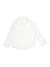 Zara 100% Cotton Polka Dots White Long Sleeve Button-Down Shirt Size 4 - 5 - photo 2