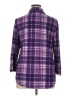 By Design 100% Polyester Plaid Purple 3/4 Sleeve Blouse Size XL - photo 2