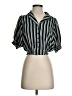 Assorted Brands Stripes Black Short Sleeve Blouse Size S (estimated) - photo 1