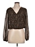 Japna 100% Polyester Brown Long Sleeve Blouse Size L - photo 1