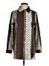 Shein 100% Polyester Print Brown Long Sleeve Blouse Size S - photo 1