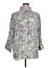 Cupio 100% Polyester Paisley Green 3/4 Sleeve Blouse Size 1X - photo 1