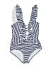 PatPat Stripes Blue One Piece Swimsuit Size S - photo 1