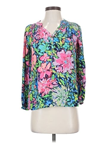 Lilly Pulitzer 3/4 Sleeve Silk Top (view 1)