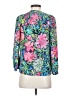 Lilly Pulitzer 100% Silk Floral Blue 3/4 Sleeve Silk Top Size XXS - photo 2