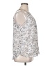 Violet & Claire 100% Polyester Silver Sleeveless Blouse Size XL - photo 4