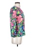 Lilly Pulitzer 100% Silk Floral Blue 3/4 Sleeve Silk Top Size XXS - photo 4