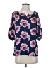 Jade 100% Polyester Blue Short Sleeve Blouse Size S - photo 1