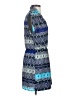 Collective Concepts 100% Polyester Print Blue Casual Dress Size S - photo 4