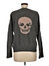 Skull Cashmere Gray Pullover Sweater Size M - photo 2