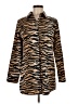 Chico's 100% Cotton Animal Print Brown Long Sleeve Button-Down Shirt Size Med (1) - photo 1