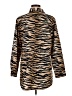 Chico's 100% Cotton Animal Print Brown Long Sleeve Button-Down Shirt Size Med (1) - photo 2