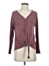 Olivia Sky Burgundy Long Sleeve Top Size S - photo 1