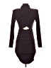 Express Solid Burgundy Cocktail Dress Size XS - photo 2