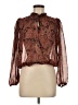 Dorothy Perkins Brown Long Sleeve Blouse Size 8 Petite - photo 1