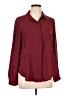 Le Lis 100% Polyester Burgundy Long Sleeve Blouse Size L - photo 1