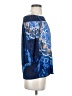Desigual 100% Viscose Aztec Or Tribal Print Blue 3/4 Sleeve Blouse Size XS - photo 4