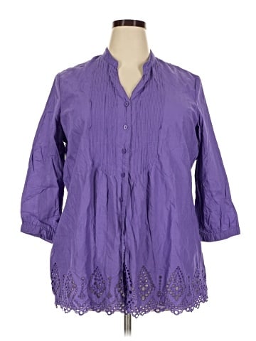 Coldwater Creek 3/4 Sleeve Button-Down Shirt (view 1)