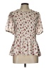 Torrid 100% Polyester Ivory Short Sleeve Blouse Size Lg Plus (0) - photo 1