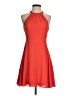Express 100% Polyester Solid Orange Cocktail Dress Size 4 - photo 1