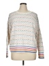 Lands' End 100% Cotton Print White Pullover Sweater Size XL - photo 1