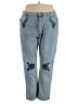 Alice & You 100% Baumwolle Stars Blue Jeans Size 24 waist - photo 1