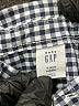 Baby Gap 100% Cotton Checkered-gingham Blue Long Sleeve Button-Down Shirt Size 4 - photo 3