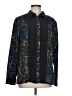 Derek Lam 100% Polyester Tweed Black Long Sleeve Blouse Size L - photo 1