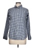 Lands' End 100% Cotton Checkered-gingham Blue Long Sleeve Button-Down Shirt Size L - photo 1