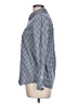 Lands' End 100% Cotton Checkered-gingham Blue Long Sleeve Button-Down Shirt Size L - photo 5
