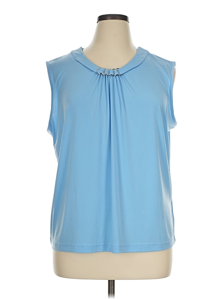 Pre-owned Southern Lady Sleeveless Blouse In Blue