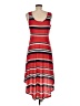 Cato Stripes Red Casual Dress Size M - photo 2