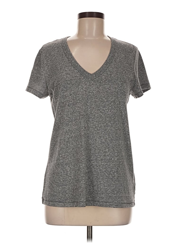 Pre-owned Universal Thread Short Sleeve Top Gray V-neck Tops