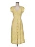 Assorted Brands Stripes Yellow Casual Dress Size M - photo 1