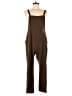 Hem & Thread Solid Brown Green Jumpsuit Size L - photo 1